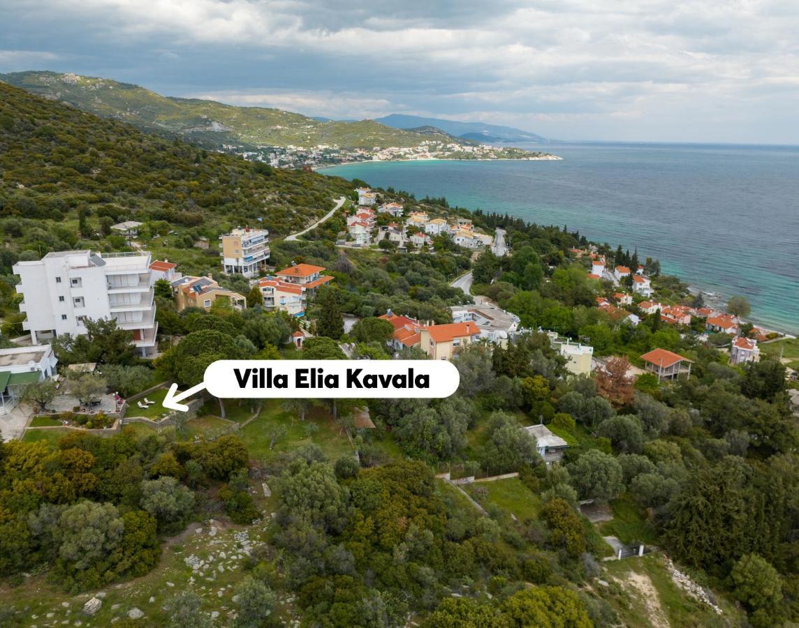 Villa Elia Kavala - Mediterranean Holiday Villa PalaiónTsiflíkion エクステリア 写真